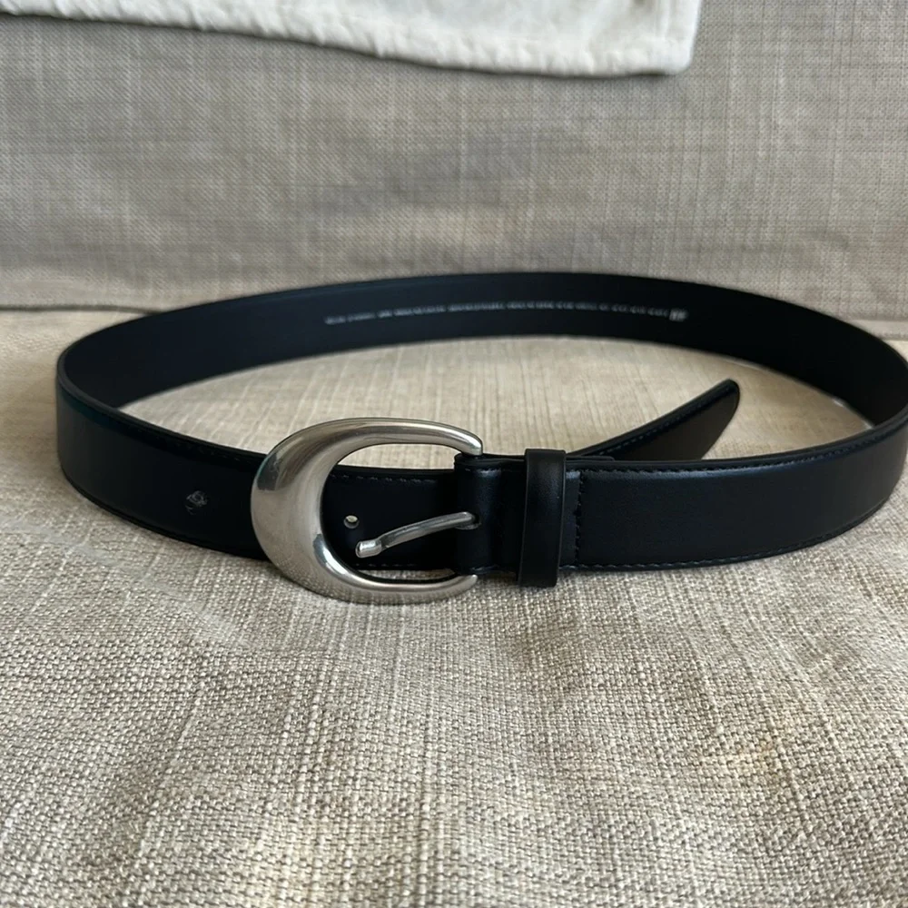 Black Belt with Silver Buckle